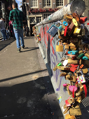 Love lock bridge amsterdam