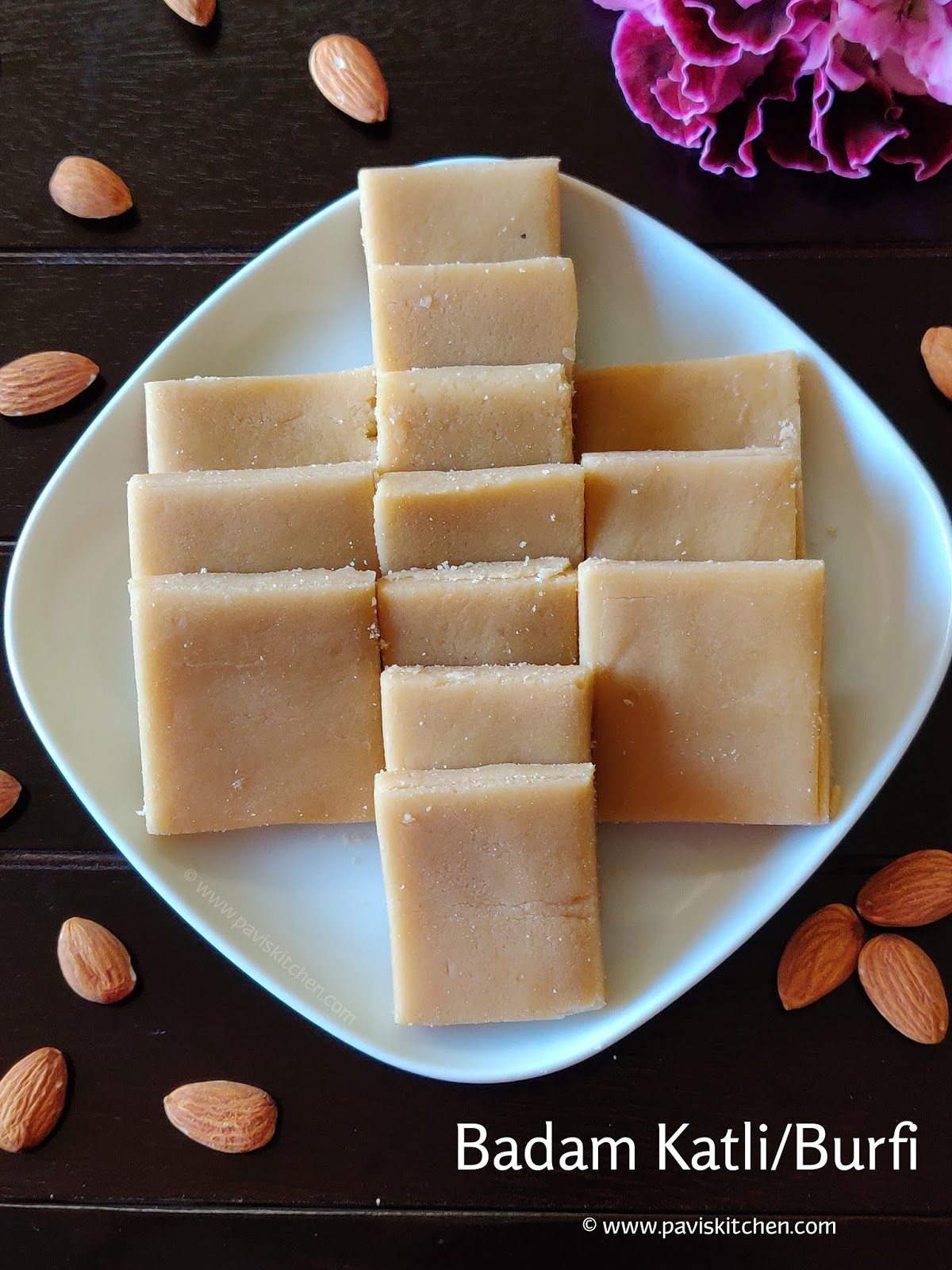 Badam Katli Recipe | Almond Burfi Recipe With Almond Flour