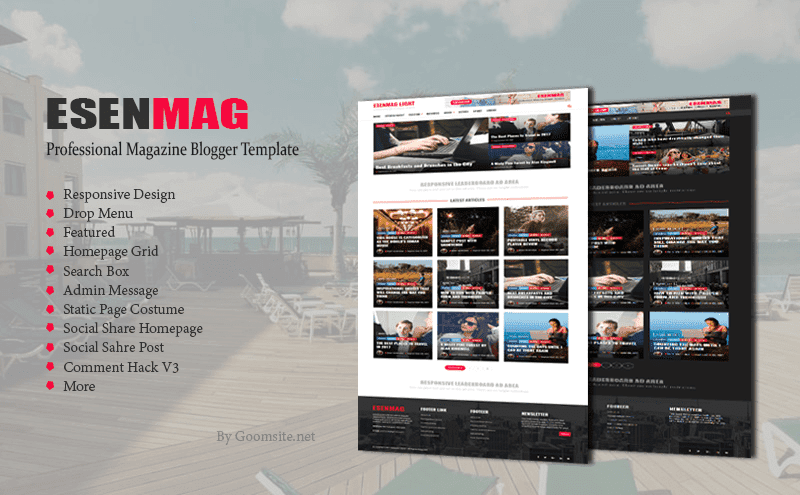 Esenmag Responsive Blogger Template