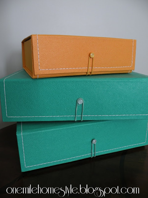 Green and Orange Storage Boxes