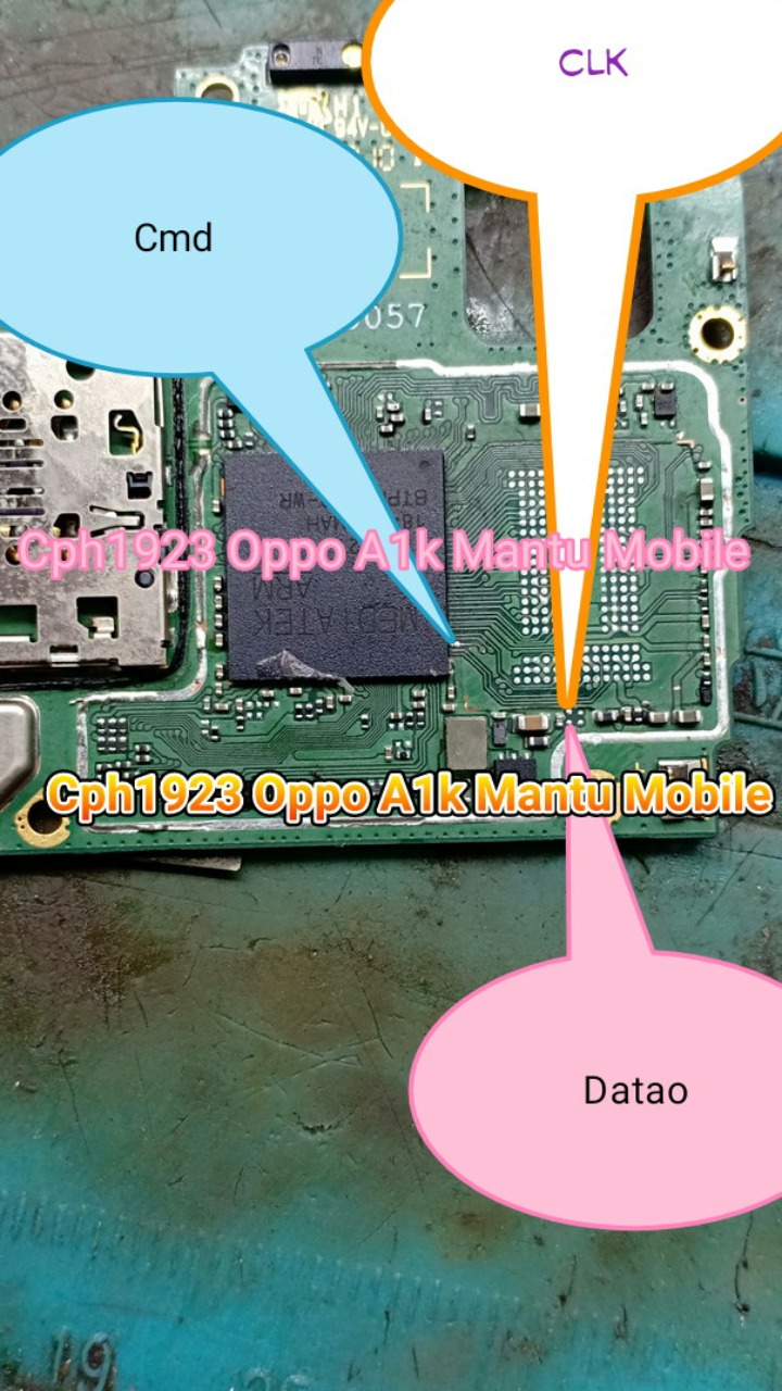 CPH1923,OPPO A1K,ISP PINOUT,EMMC PINOUT,OFFLINE UNLOCK,UFI ...