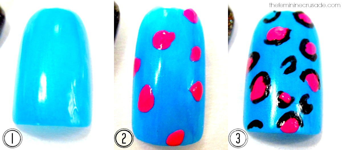 NEON LEOPARD PRINT NAILS