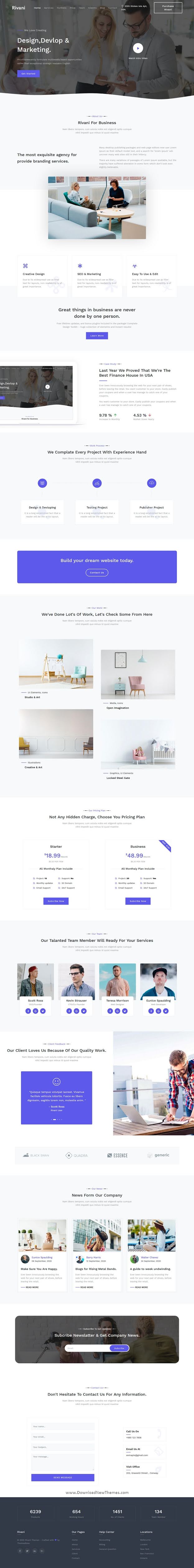 Responsive One Page Multipurpose Template