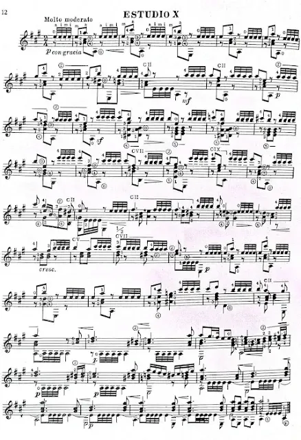 Fernando Sor - Estudio X - Molto moderato