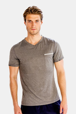 Comfy Half Sleeve V Neck Tees for Men