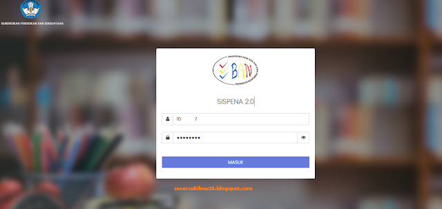 halaman login sispena 2.0 PAUD PNF