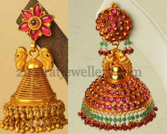 VBJ Gemstone Jhumkas