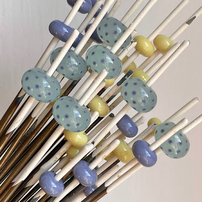 Lampwork beads on mandrels