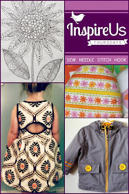 Inspire Us Thursdays: Sew Needle Stitch Hook | Join us for a Link Party of sewing, knitting, cross-stitch, and crochet; of fabric, yarn, and embroidery floss; all on The Inspired Wren.