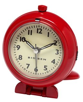red Big Ben travel alarm clock