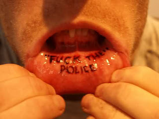 Tattoo in mouth