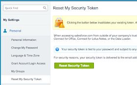 Reset your Security Token