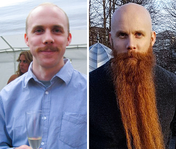 20 Photos Of Men Before And After They Grew A Beard