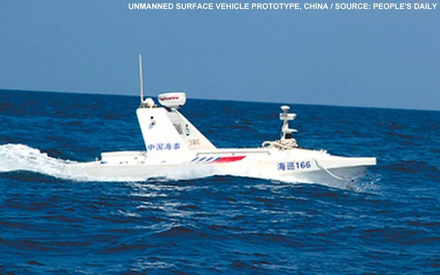 On 4 June 2013, China's Ministry of Transport and Maritime Bureau  revealed a new engineering prototype unmanned surface vehicle (USV). 