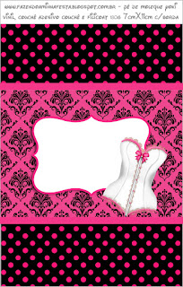 Pink Lingerie Free Printable Labels.