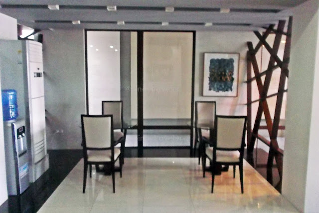 dining tables for two across the front desk at hotel san francisco in catbalogan samar