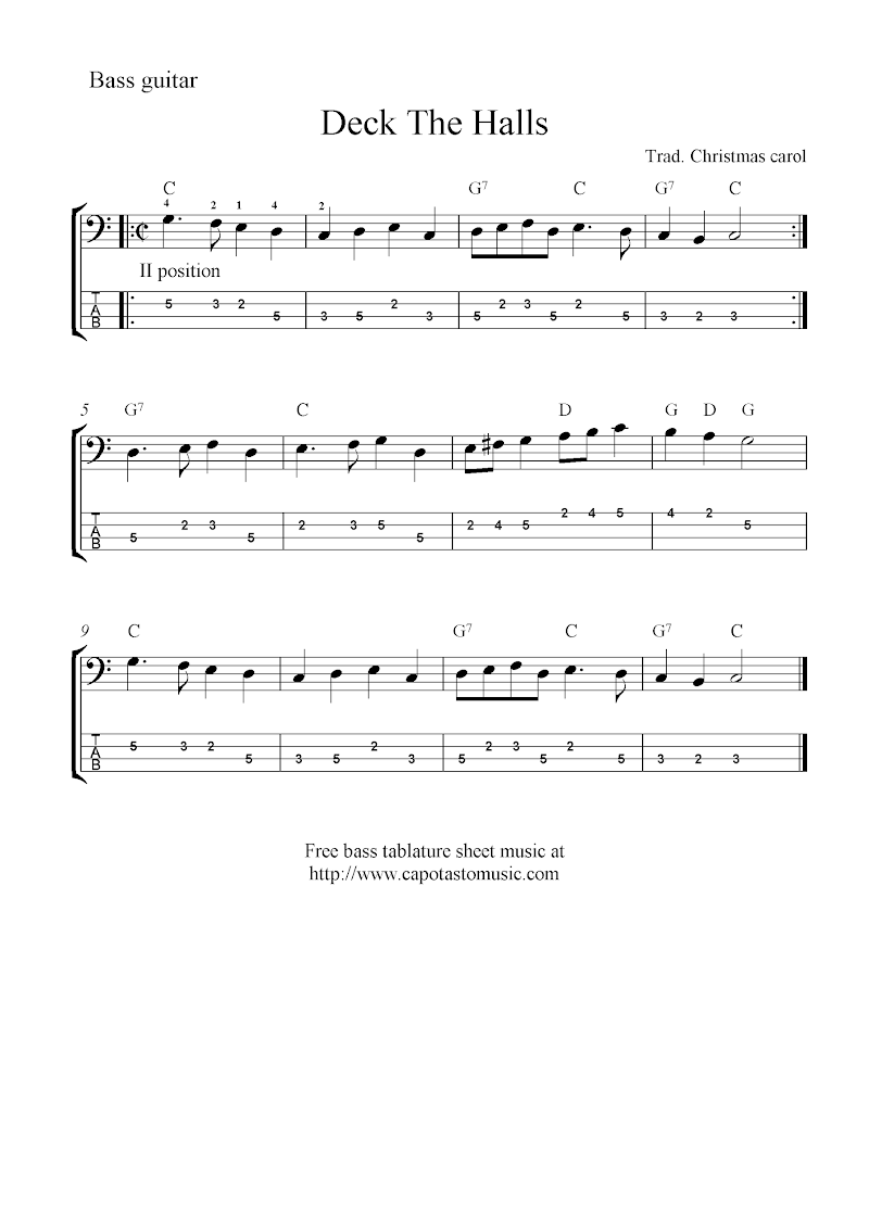 16+ Free Bass Sheet Music