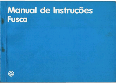 Manual do proprietário VW Fusca 84 a 86