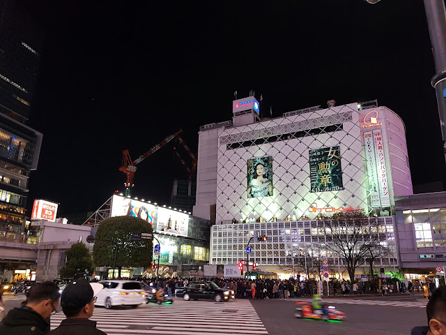 shibuya crossing street go kart