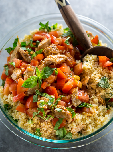 20 MINUTE CHICKN BRUSCHETTA QUINOA SALAD