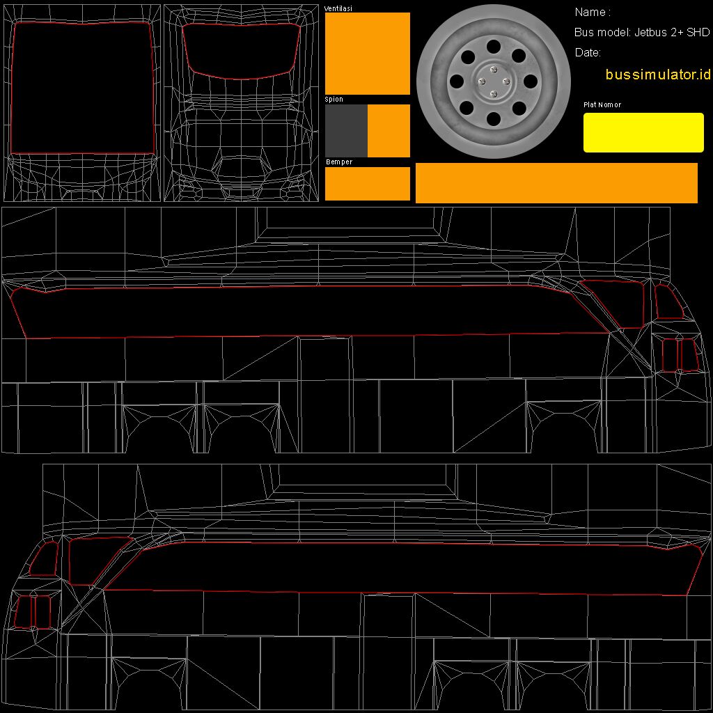 Kumpulan Mentahan dan Stiker Livery Bus Simulator Indonesia