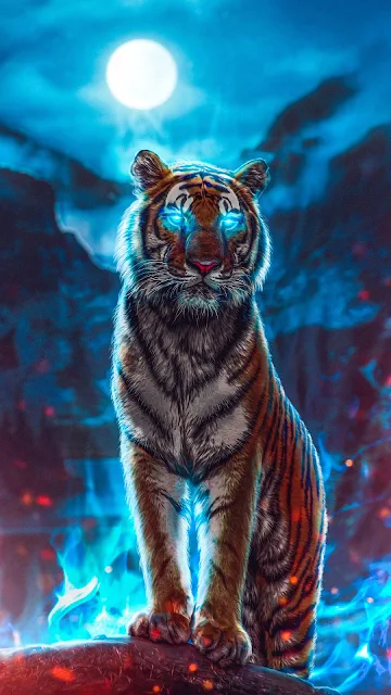 Tiger Glowing Eyes Wallpaper