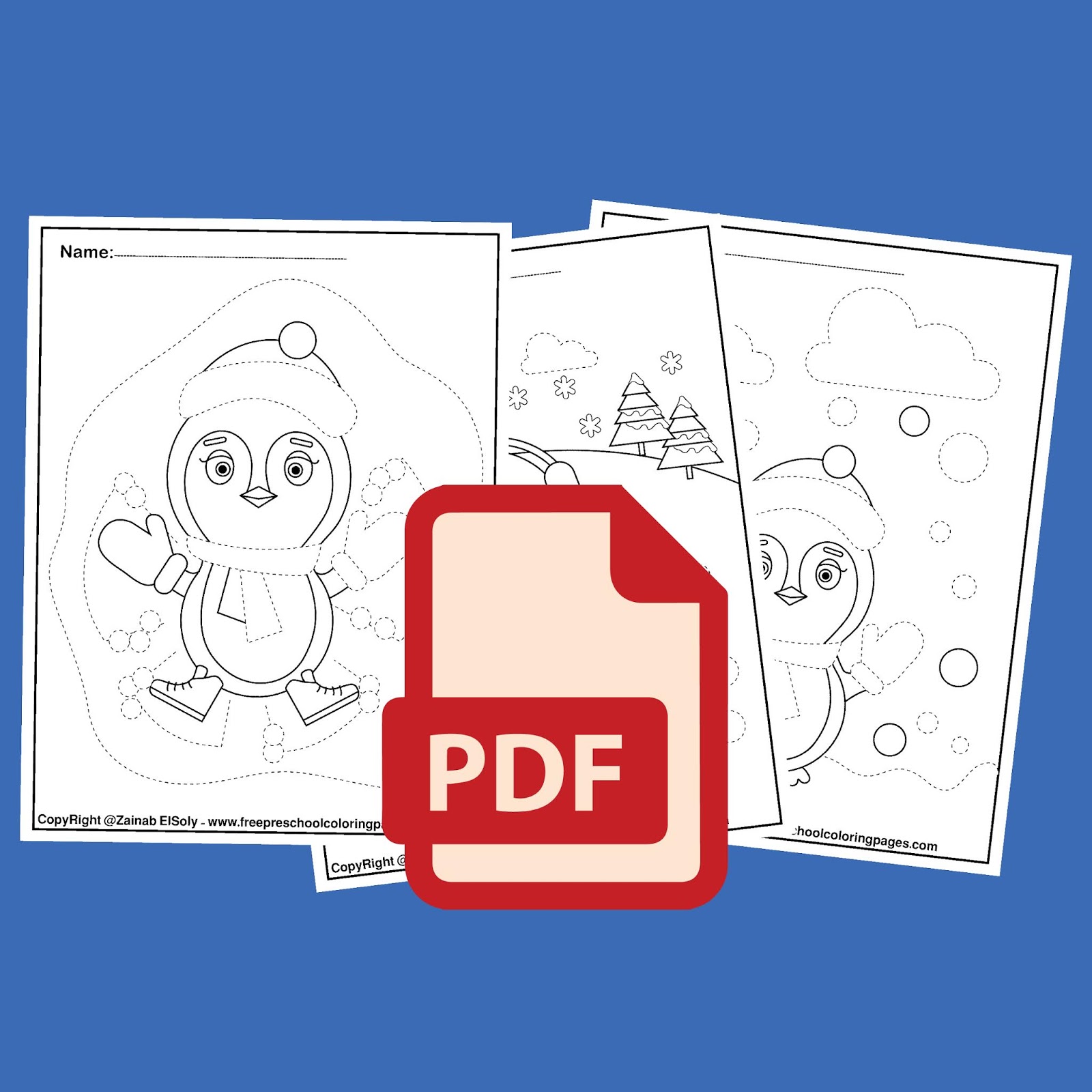 Download Penguins Trace And Color Free Pdf Book