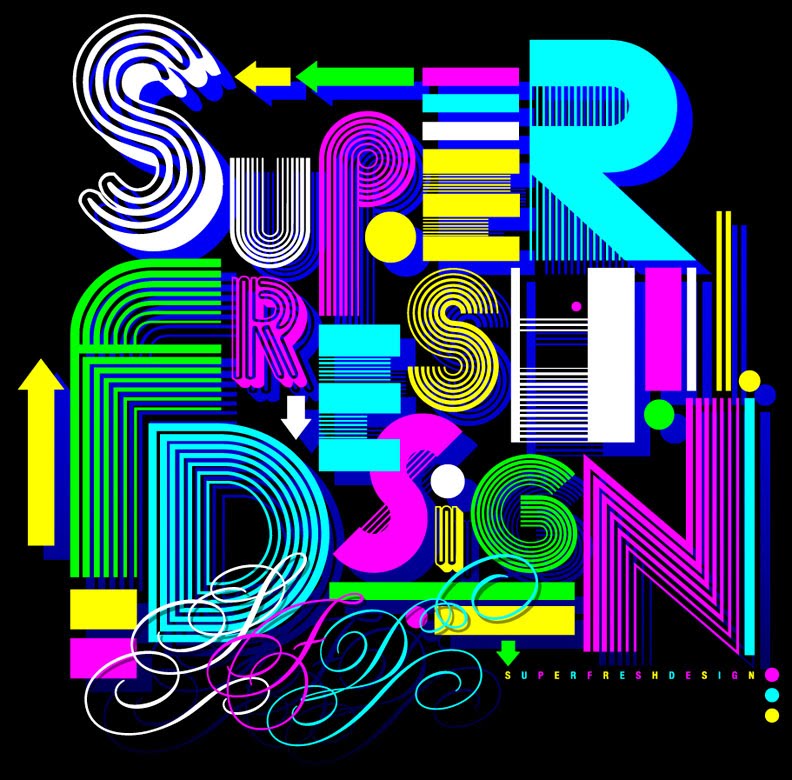 Design graffiti alphabets with different forms so interesting a design style 