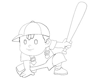 #1 Ness Coloring Page