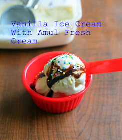 Eggless Vanilla Ice Cream Recipe