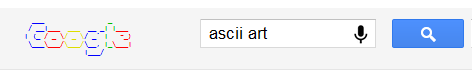 ASCII art Google Easter Egg