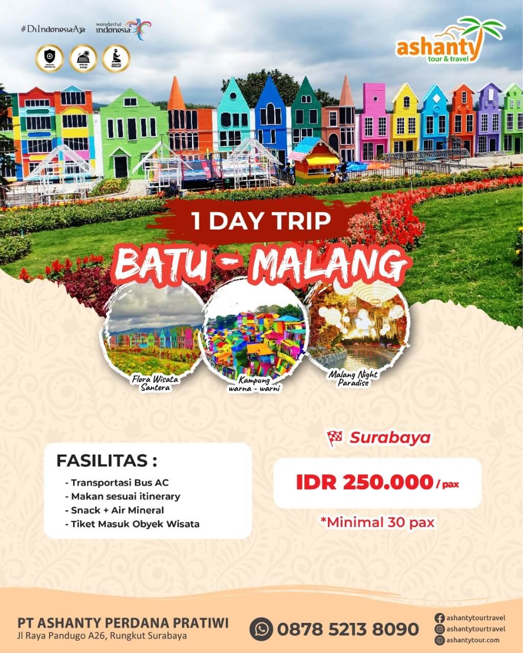 paket tour batu malang dari surabaya 2024