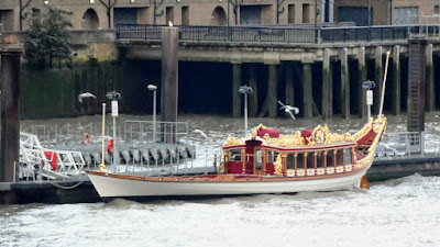 'Gloriana' on the River Thames