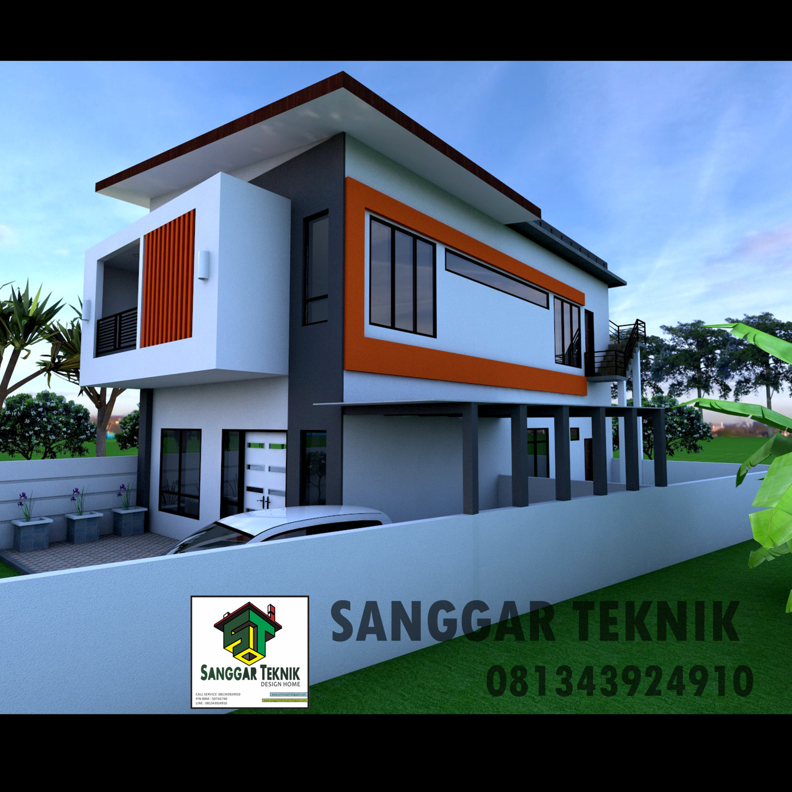 GAMBAR DESAIN  RUMAH  MINIMALIS MODERN DWG FILE SANGGAR 