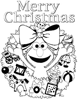 Elmo Coloring on Elmo Christmas Coloring Pages