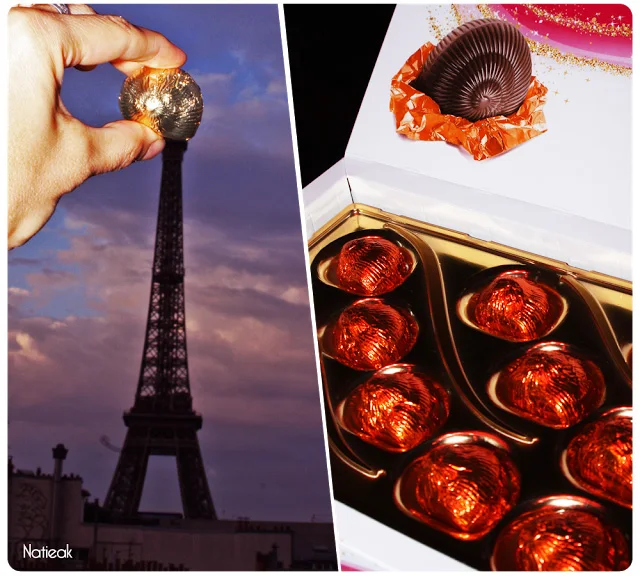 chocolats Lanvin  escargot or et orange