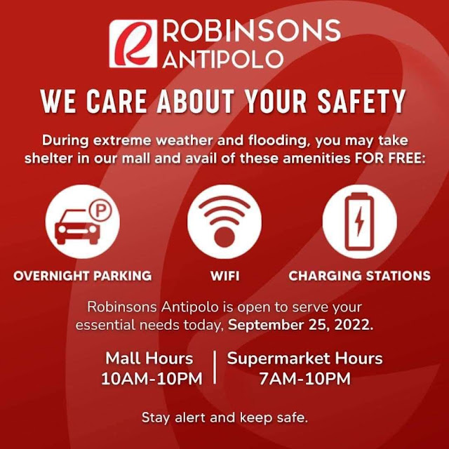 Public Service for Typhoon Karding Noru by Robinsons Malls