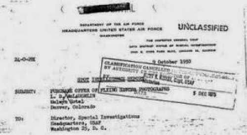 Purchase Offer Of Flying Saucer Photographs
