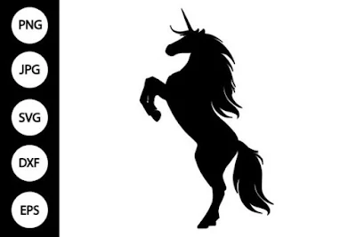 Silhouette Unicorn SVG