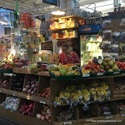 produce shop at Essex Street Market in NYC