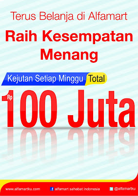 Hadiah belanja di alfamart total 100 juta  14 februari 