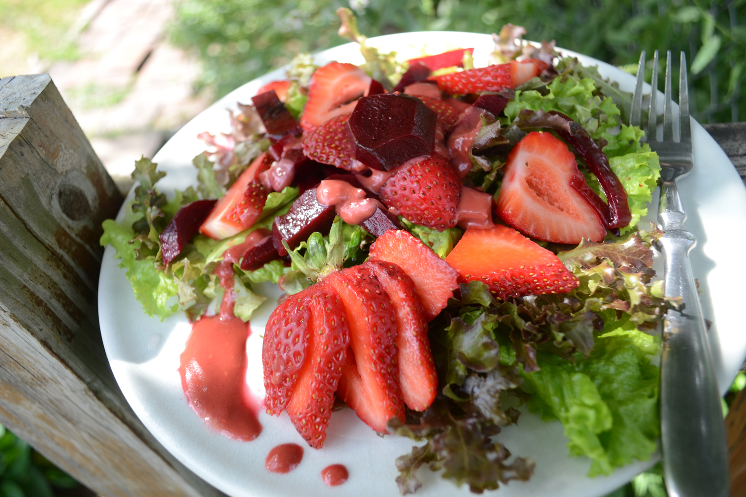 Strawberry and pickled beet salad recipe