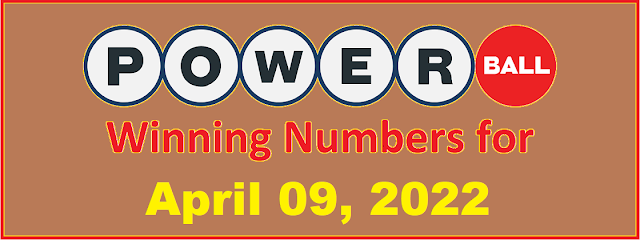 PowerBall Winning Numbers for Saturday, April 09, 2022