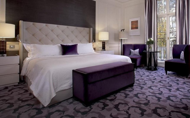 wall decor ideas with paint Purple and Grey Bedroom Decorating Ideas | 643 x 400