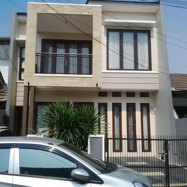 Model rumah minimalis 2 lantai tampak depan