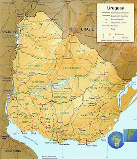 Uruguay | Geografiske Kort over Uruguay