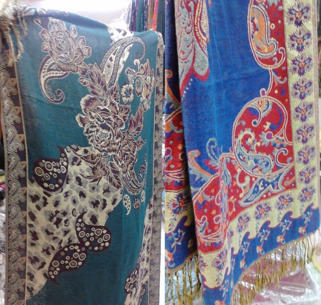 Pashmina Batik  Metalik Grosir Selendang Pashmina Tanah  