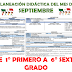 PLANEACIONES DIDÁCTICAS DEL MES DE SEPTIEMBRE DE 1° PRIMERO A 6° SEXTO GRADO.