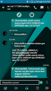 Testimoni Sales CUG Telkomsel 13 Desember 2017