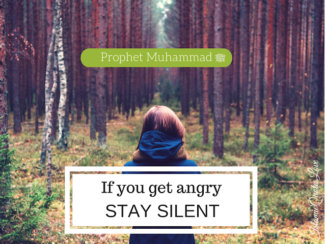 If you get angry stay silent Prophet Muhammad (SAW)